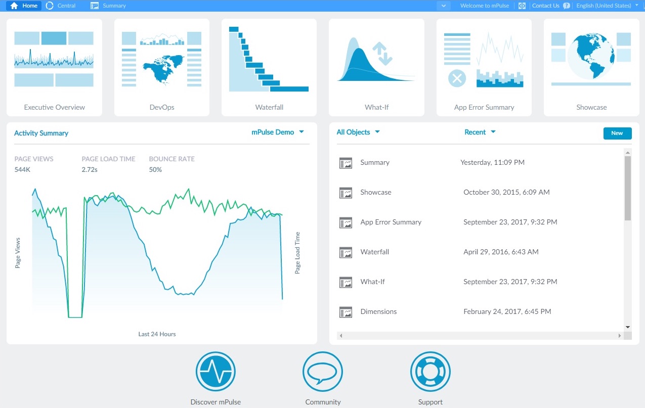 Akamai mPulse screenshot 1